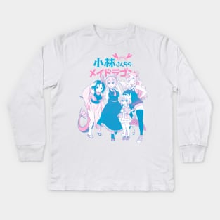 Miss Kobayashi's Dragon Maid Kids Long Sleeve T-Shirt